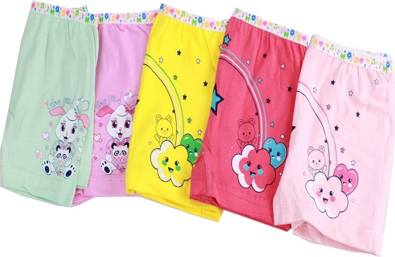 Tutku 6 Pack Printed Elastane Girls' Panties Boxer Shorts  - Image 2