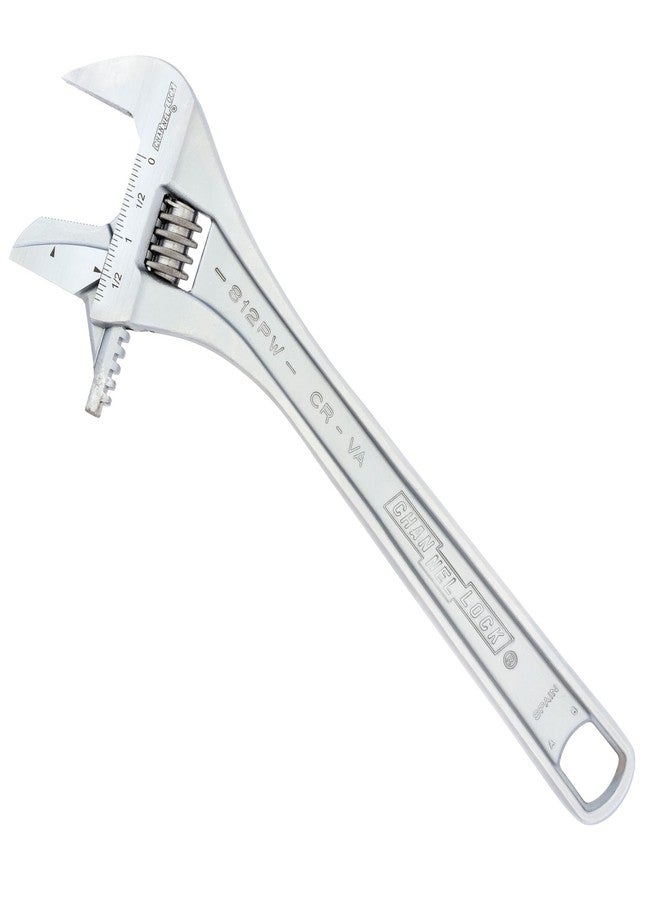 Channellock 812PW 12" Reversible Jaw Adjustable Wrench/PIPE Wrench, Chrome - Image 1