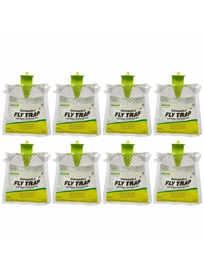 RESCUE Outdoor Disposable Hanging Fly Trap - 8 Traps - Image 1
