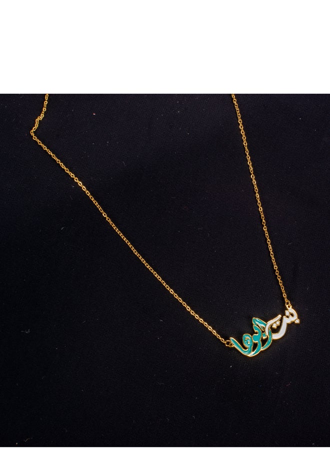 The Black Pearl Accessories Stainless Steel Golden Pendant Necklace "Daughter of Her Father" - Image 3