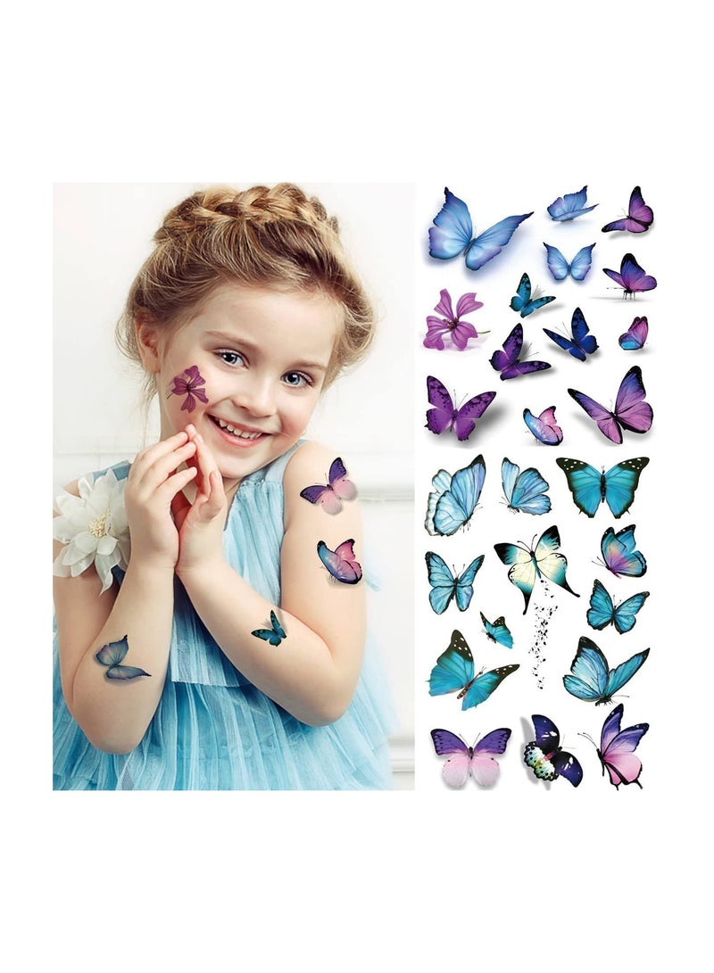 Butterfly Temporary Tattoos - Assorted Styles, Waterproof Stickers for Kids and Women, Perfect for Birthday Celebrations and Decorations. - Image 5