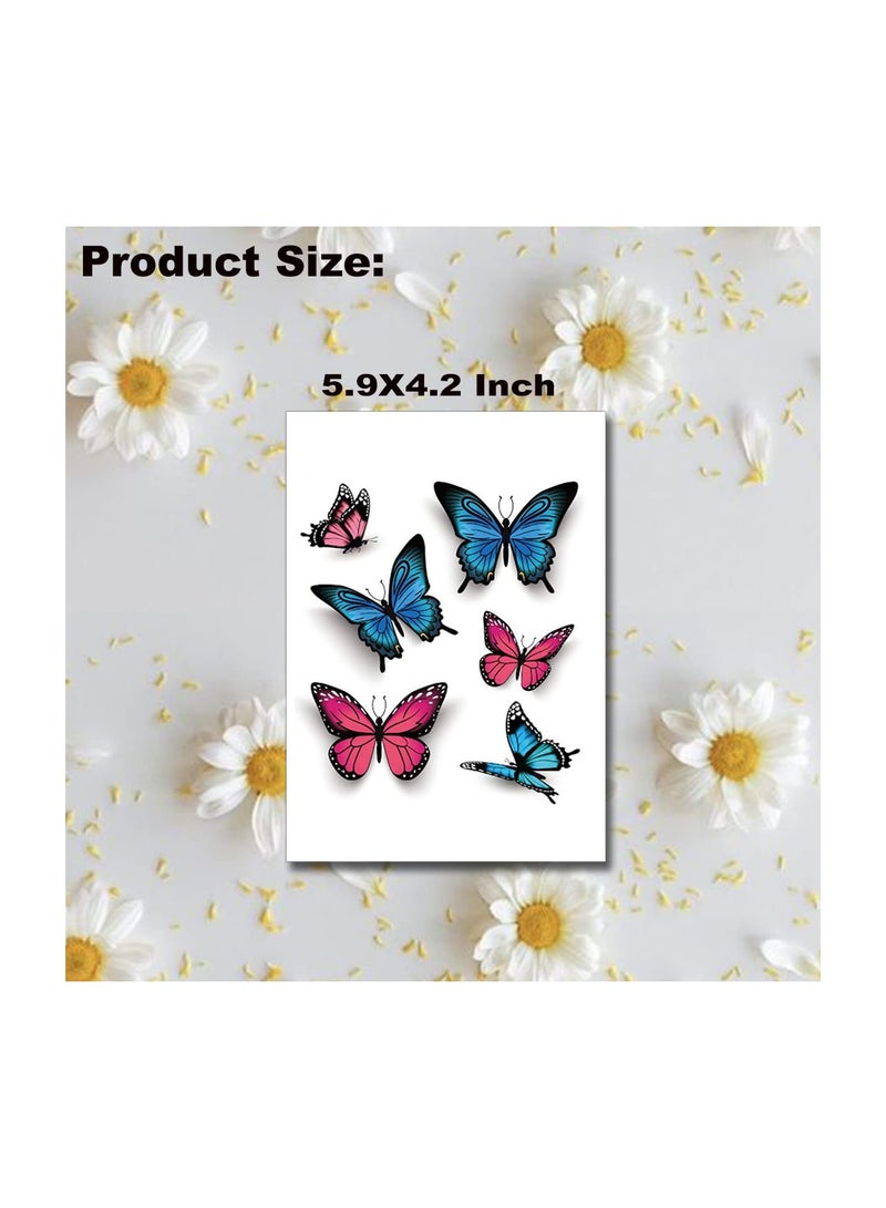 Butterfly Temporary Tattoos - Assorted Styles, Waterproof Stickers for Kids and Women, Perfect for Birthday Celebrations and Decorations. - Image 4