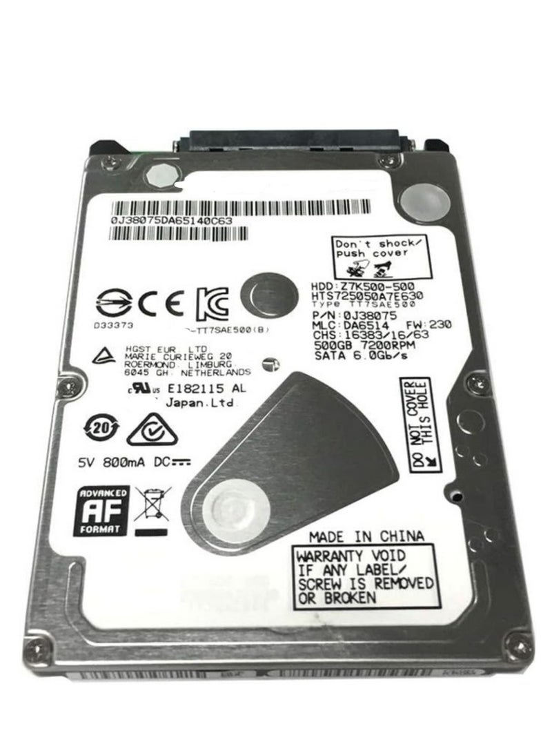 500GB 7200RPM 32MB Cache SATA 6.0Gb/s 2.5-inch Internal Hard Drive for PS3/PS4 