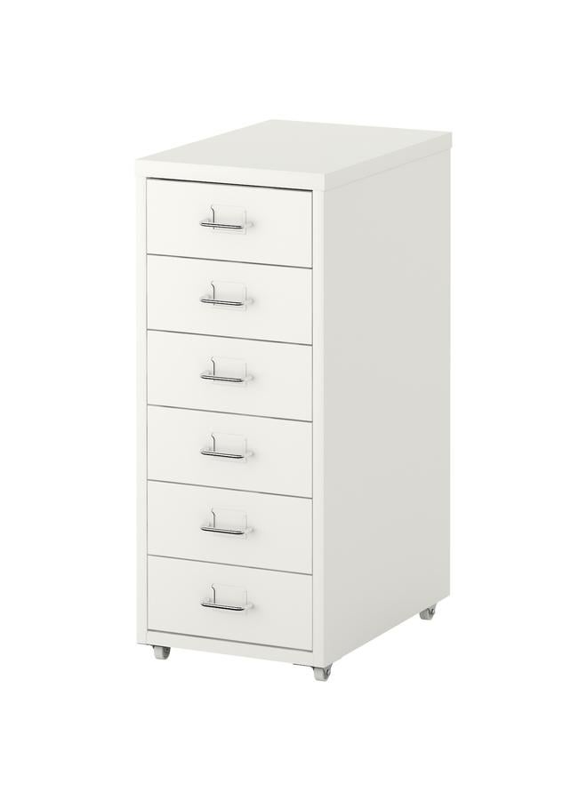 Zaboon Drawer Unit On Castors, White, 28X69 Cm - Image 1