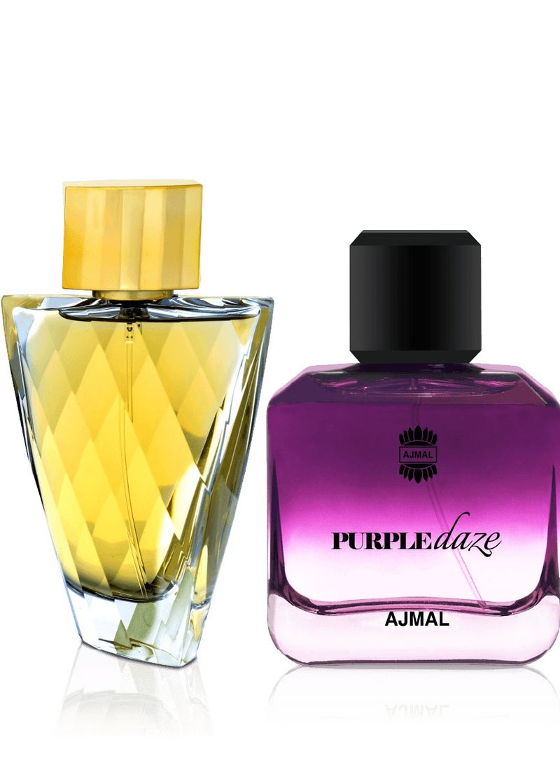 Ajmal Fasety her EDP 95ml & Purple Daze - Exclusive Women's Fragrance Set 