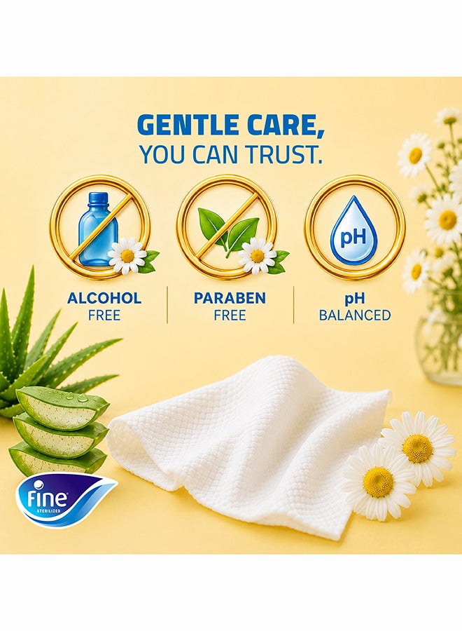 Fine Baby Baby All Body Wipes 72 Wipes - Image 2
