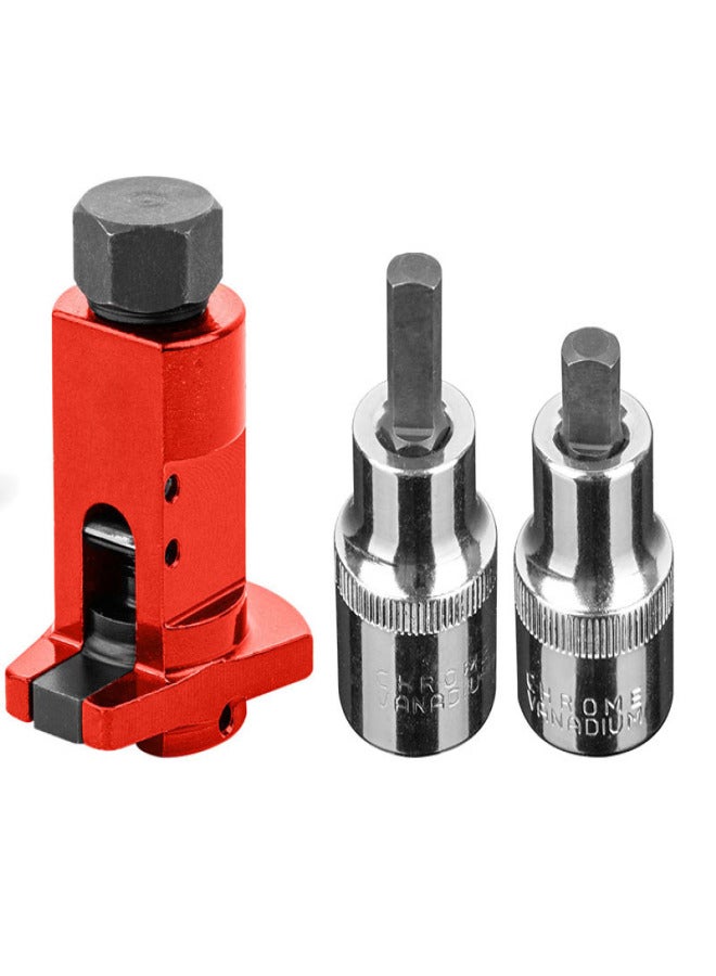 أداة خاصة لفك وتفكيك رأس الكرة لذراع امتصاص الصدمات السفلي للسيارة (قطعتان قياسيتان باللون الأحمر) - Image 1