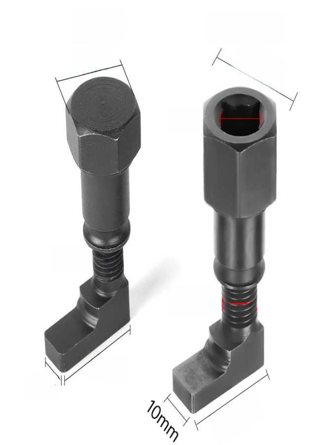 أداة خاصة لفك وتفكيك رأس الكرة لذراع امتصاص الصدمات السفلي للسيارة (قطعتان قياسيتان باللون الأحمر) - Image 5