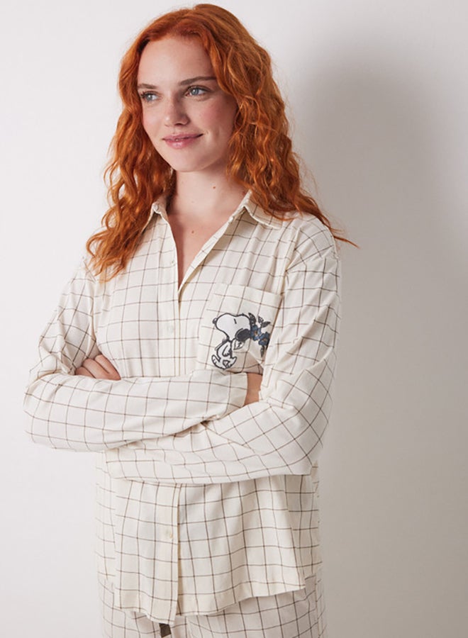 women'secret Long Classic Pyjamas Cotton Checkered  - Image 2