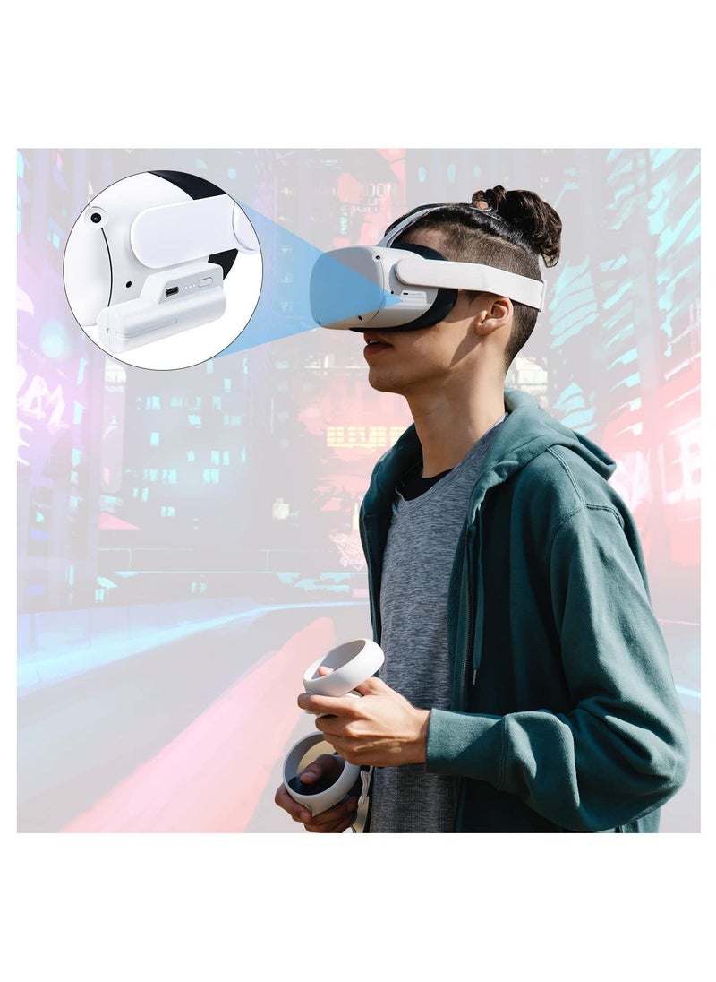 XICEN - Battery Pack 5000mAh Head Strap Battery Pack Compatible with Oculus/Meta Quest 2,  Lightweight and Portable VR Extend Power Accessories for Extra 2-4H Playtime - Image 1