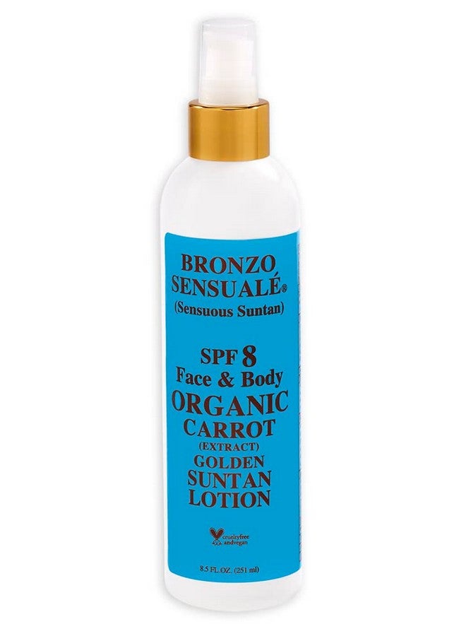 bronzo sensuale Spf 8 Sunscreen Deep Golden Tanning Organic Carrot Lotion 8.5 Ounces  - Image 1