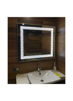 NAFEH LED Bathroom Mirror Lighted Makeup Vanity Mirror With Lights Rectangular Wall Mounted Mirror Dimmable and changing lights  - Image 1