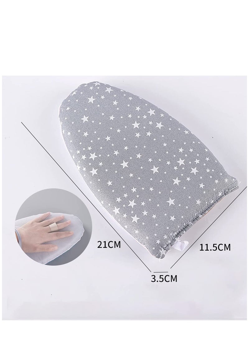 Excefore Garment Steamer Ironing Glove, Waterproof Heat Resistant Anti Steam Mitt with Finger Loop, Complete Care Protective Garment Steaming Mitt Accessories for Clothes (Grey stars)  - Image 4