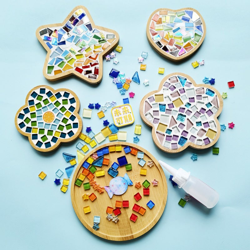 Gift Handmade Spring Festival Mosaic Coaster Diy Student Handmade Material Kit Kindergarten Activity Night Market Item - Image 5
