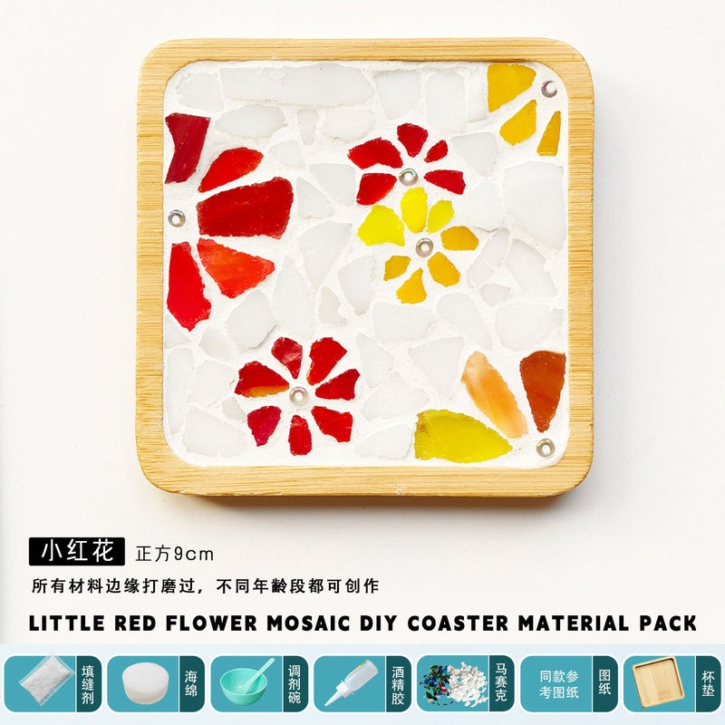 Gift Handmade Spring Festival Mosaic Coaster Diy Student Handmade Material Kit Kindergarten Activity Night Market Item - Image 1
