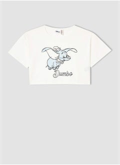 DeFacto Licensed Dumbo Short Sleeve Crew Neck Cropped T-Shirt  - Image 1