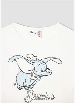 DeFacto Licensed Dumbo Short Sleeve Crew Neck Cropped T-Shirt  - Image 2