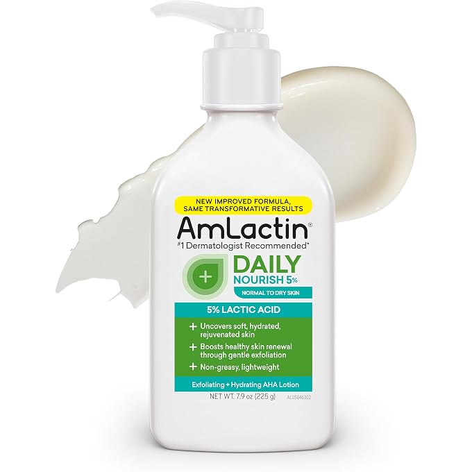 AmLactin Daily Nourish 5% - 7.9 oz Body Lotion with 5% Lactic Acid - Exfoliator and Moisturizer for Dry Skin (Packaging May Vary) - Image 1