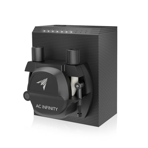 AC Infinity Peristaltic Dosing Pump 10Level Control with Adjustable 21 to 210 mLmin High Flow Rate Roller Pump for Hydroponics Aquariums Scientific Labs - Image 1