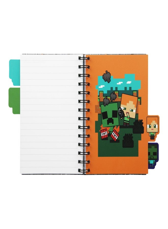 Paladone Minecraft Notebook Stationery Set for Boys, Officially Licensed A5 Binder Planner with 4 Dividers and Ruler, Back to School Supplies - Image 5