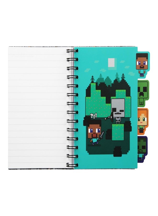 Paladone Minecraft Notebook Stationery Set for Boys, Officially Licensed A5 Binder Planner with 4 Dividers and Ruler, Back to School Supplies - Image 3