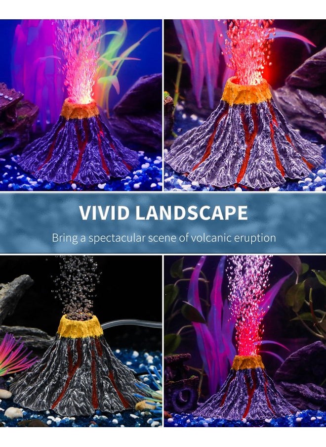 Uniclife Uniclife Aquarium Volcano Ornament Kit with Air Stone Bubbler Fish Tank Decorations  - Image 2