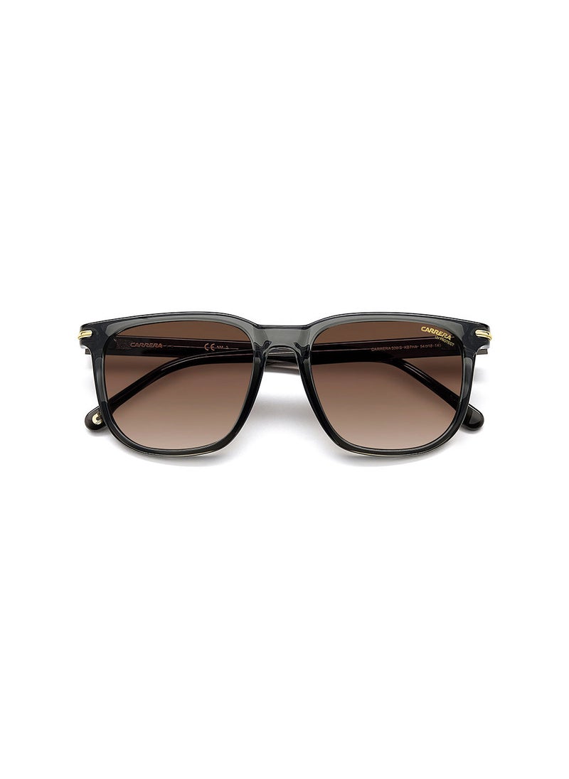 Carrera نظارة شمسية مربعة للجنسين ذات حماية من الأشعة فوق البنفسجية - Carrera 300/S Gray 54 - مقاس العدسة: 54 ملم  - Image 4