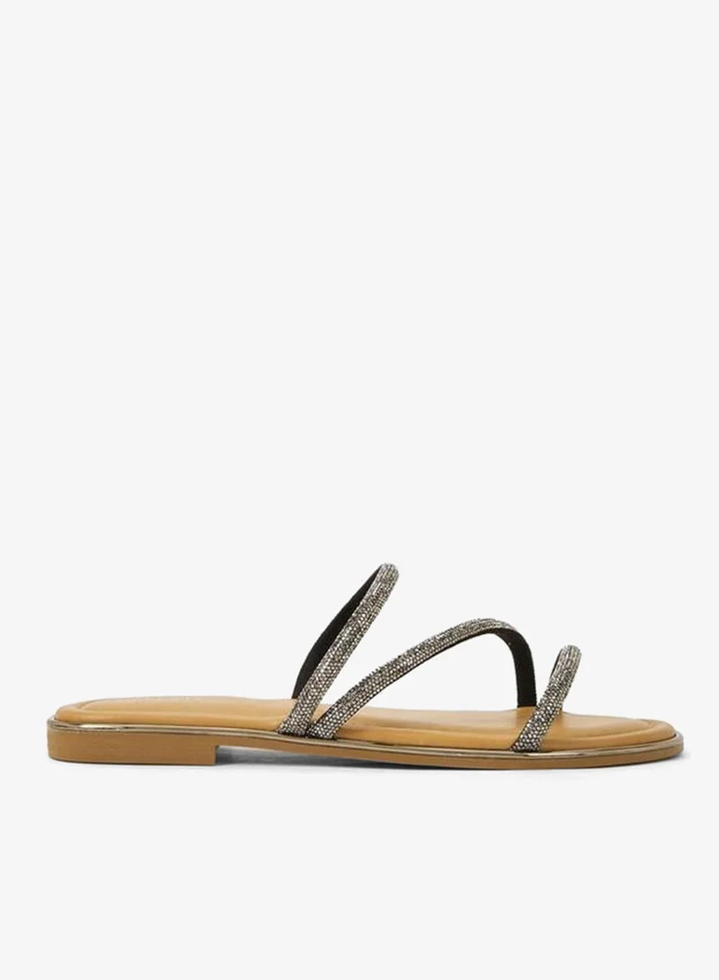 Celeste Women Stone Embellished Flat Sandals