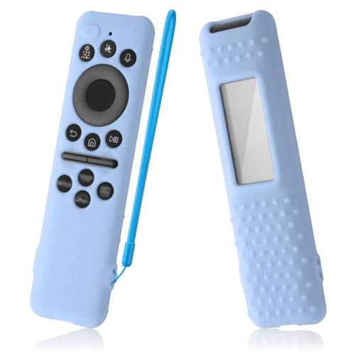 AKSHFETH Silicone Cover for Samsung BN59-01480A Solar Remote Control 2025, Compatible with TM2560E TM2360E BN59-01432A BN59-01455A Remote Protective Case Cover (Glow Blue) - Image 1