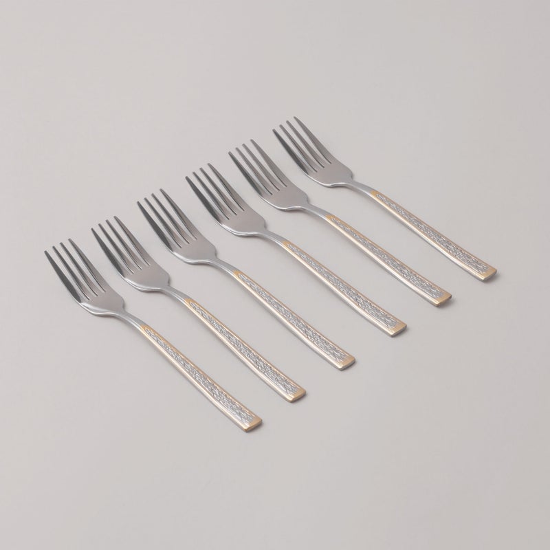Pentola stainless steel cake fork set 6pcs with mirror polish 2.5mm - Image 1