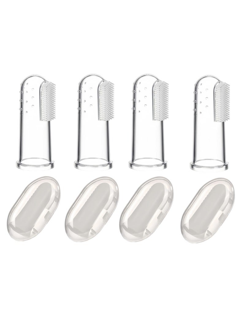 4 PCS  Silicone Fingertip Toothbrush, Baby Teeth Special Toothbrush, Children's Soft Bristle Training Toothbrush, Contains Individual Packaging Box,4 Count - Image 1