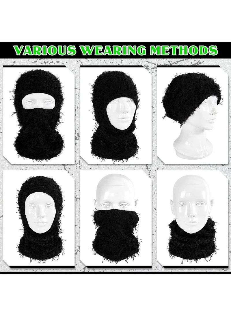 SYOSI Balaclava Ski Mask, Full Face Mask, Windproof Face Cover Sun UV Protection, Thermal Windproof Winter Scarf, Men Women Outdoor Sport Cycling Cap 3PCS - Image 4