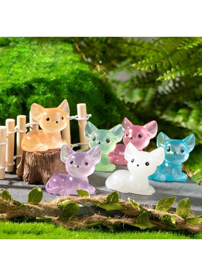 سيوسي Mini Cat Figurines, Luminous Resin Mini Animals, Dollhouse Fairy Garden Decorations, Glow in Dark Micro Landscape Ornaments for Aquarium, Birthday Party, Home Decoration Crafts (18 Pcs) - Image 3