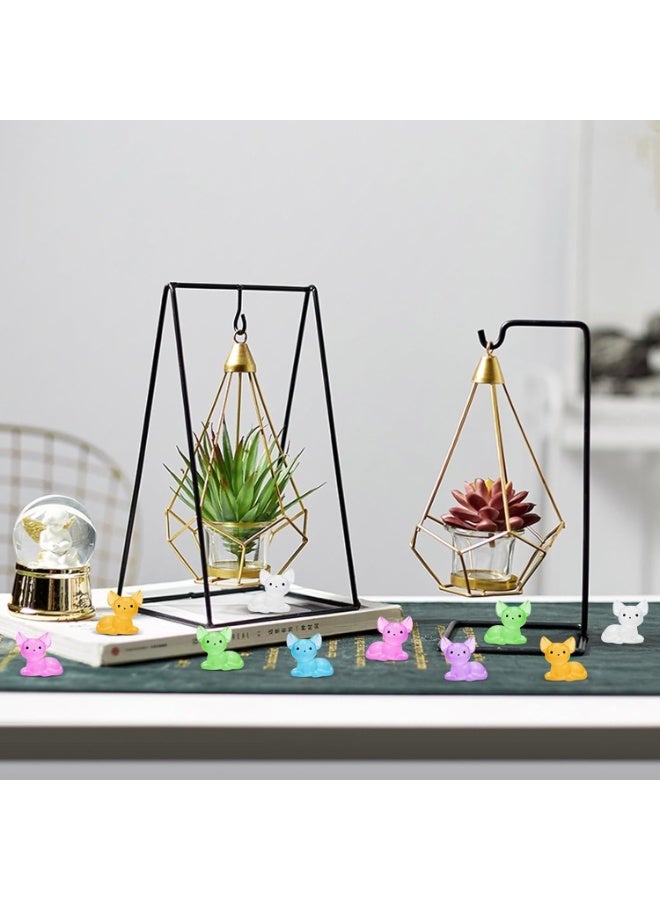 سيوسي Mini Cat Figurines, Luminous Resin Mini Animals, Dollhouse Fairy Garden Decorations, Glow in Dark Micro Landscape Ornaments for Aquarium, Birthday Party, Home Decoration Crafts (18 Pcs) - Image 5