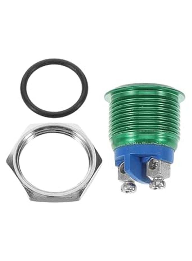 16mm Metal Latching Push Button Switch Waterproof Self Reset Flat Top Screw Terminal for Automotive Boat Control - Image 1