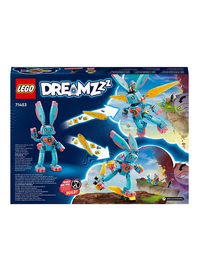 ليغو مجموعة ألعاب البناء DREAMZzz Izzie وBunchu the Bunny 71453؛ تتميز بنسختين من Bunchu the Bunny، وGrimspawn وIzzie Minifigure؛ هدية للأطفال من سن 7 سنوات فما فوق مع Big Imaginations (259 قطعة)
