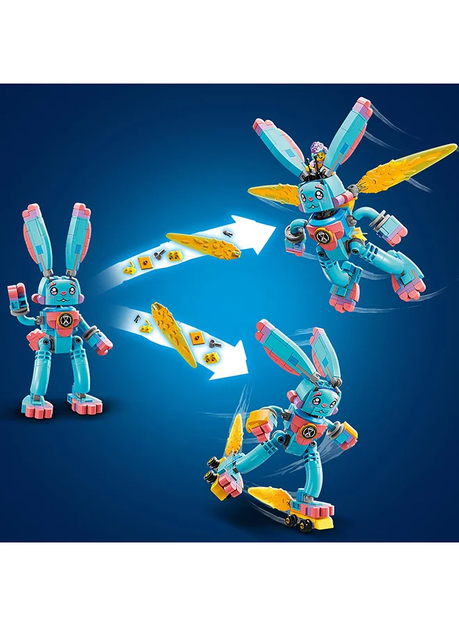 ليغو مجموعة ألعاب البناء DREAMZzz Izzie وBunchu the Bunny 71453؛ تتميز بنسختين من Bunchu the Bunny، وGrimspawn وIzzie Minifigure؛ هدية للأطفال من سن 7 سنوات فما فوق مع Big Imaginations (259 قطعة)