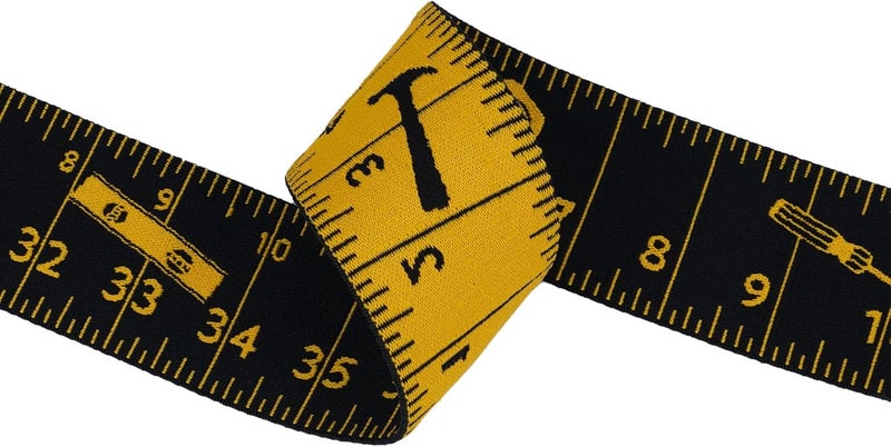 KUNN Men Suspender Tape Measure Pattern 2 inch Suspender Fully Strength Elastic with Heavy Duty Clip Ruler Suspenders, Black Tape Measure, One size Fit most - Image 4