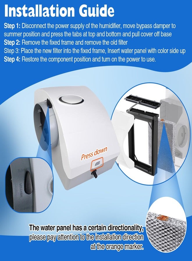 Enhon 3 Pcs Humidifier Maintenance Kit with Model No. 35 Filter Panel, All Aluminum Humidity System Replacement Filter Compatible with AprilAire 4839 Whole Home Humidifier Model 600, 600A,600M Parts - Image 4