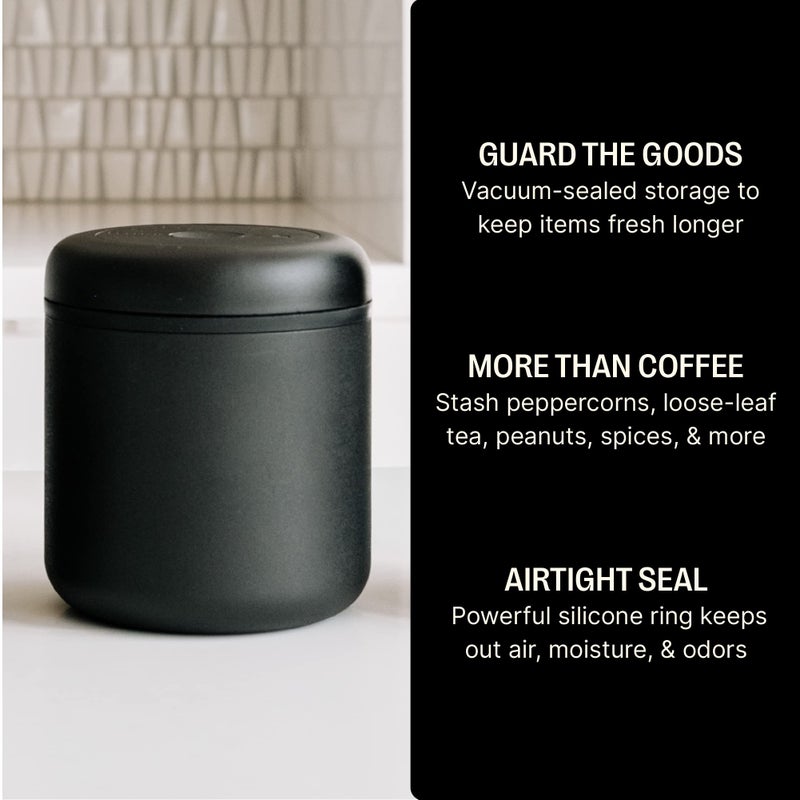 Fellow Atmos Vacuum Coffee Canister & Food Storage Container - 0.7 Liter Canister holds up to 11 oz of Coffee Beans - Airtight Food Storage Containers - Coffee Containers - 0.7 Liter - Matte Black - Image 3