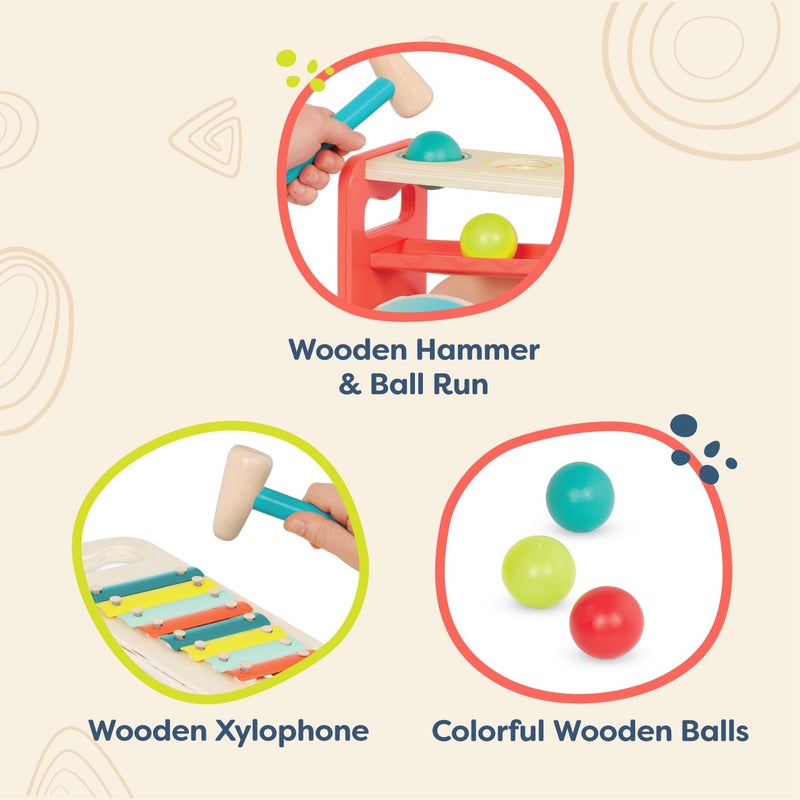 B. toys â€“ Xylo â€“ Pound Whale â€“ Musical Instrument â€“ Wooden Hammer & Balls â€“ Developmental Toy for Toddlers â€“ 1 Year + - Image 5