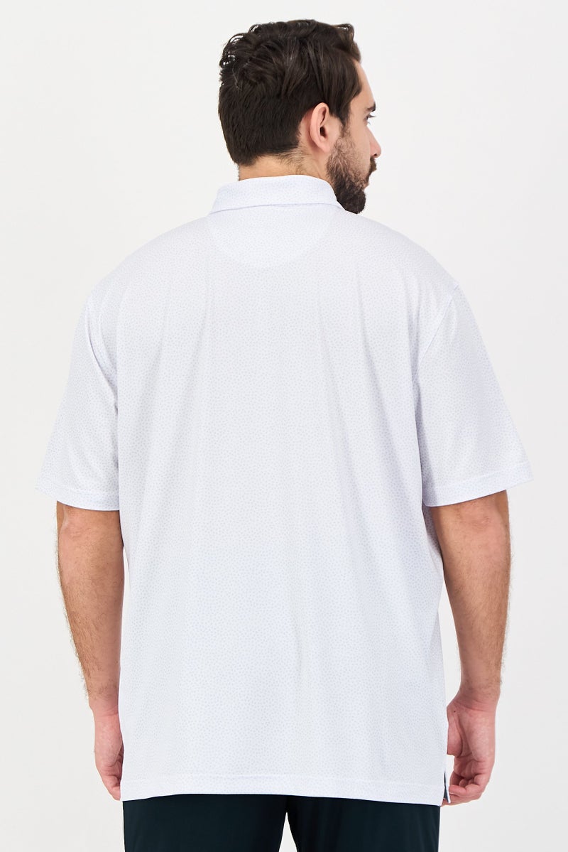 Greg Norman Men Sportswear Fit Short Sleeve Outdoor Polo Shirt, White - Image 3