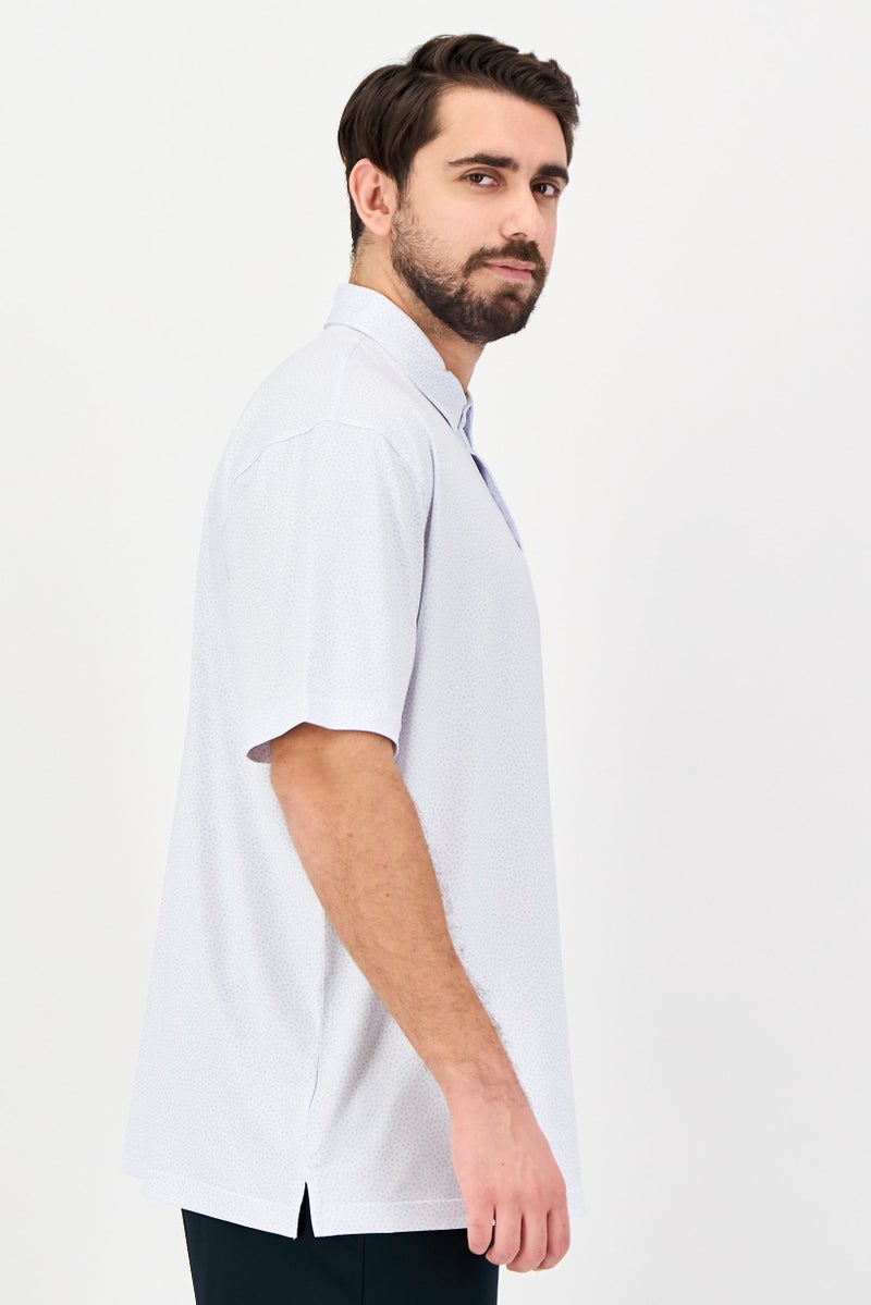 Greg Norman Men Sportswear Fit Short Sleeve Outdoor Polo Shirt, White - Image 2