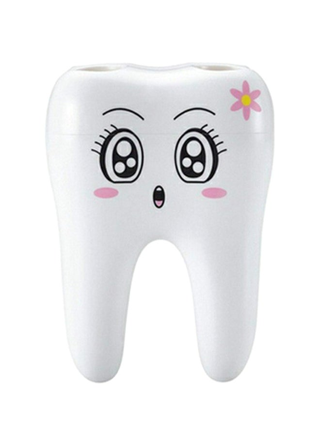 NIBEMINENT Toothbrush Frame White/Black/Pink 7.2x7.2x9.7cm - Image 1