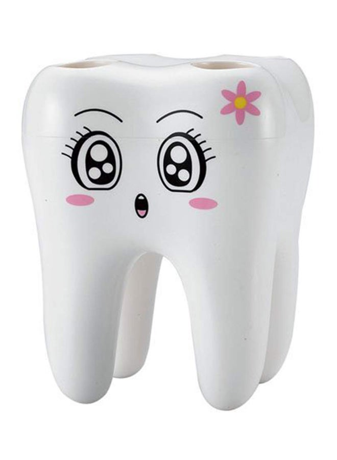 NIBEMINENT Toothbrush Frame White/Black/Pink 7.2x7.2x9.7cm - Image 2