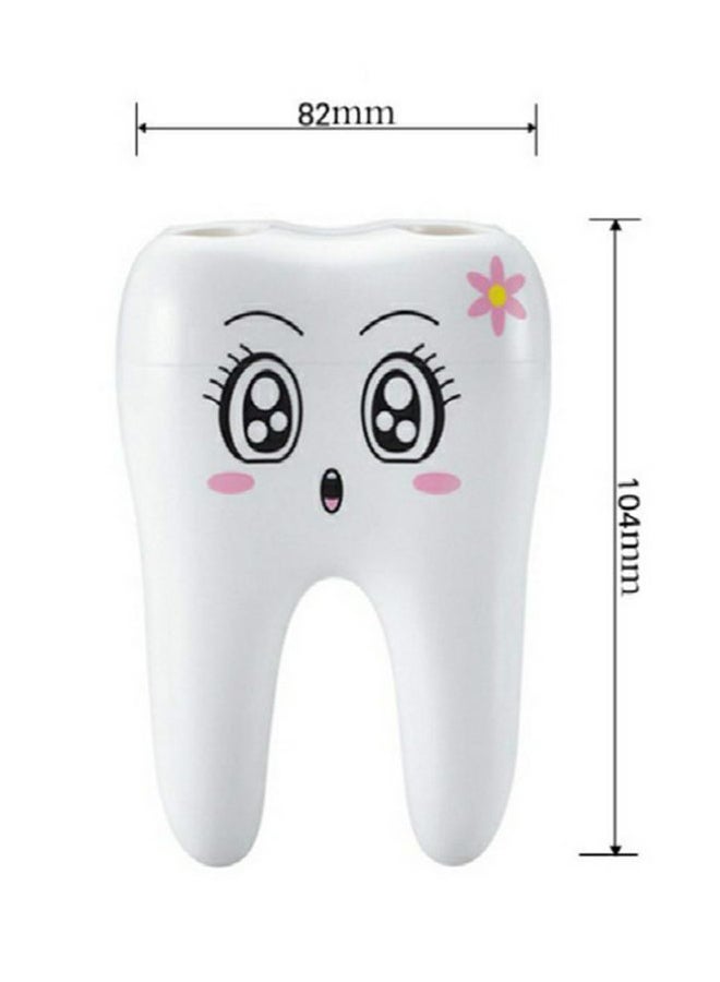 NIBEMINENT Toothbrush Frame White/Black/Pink 7.2x7.2x9.7cm - Image 3