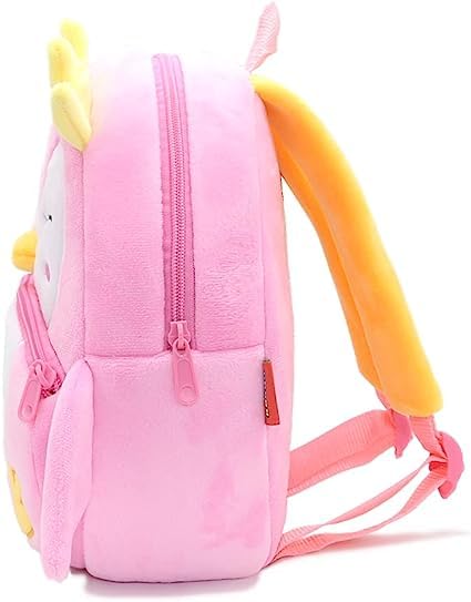 Delicado Toddler Kids Backpack Pink Penguin Design | Preschool Nursery School Picnic Travel Bag for Baby Boys & Girls Age 1-5 Years (Pink Penguin) - Image 2