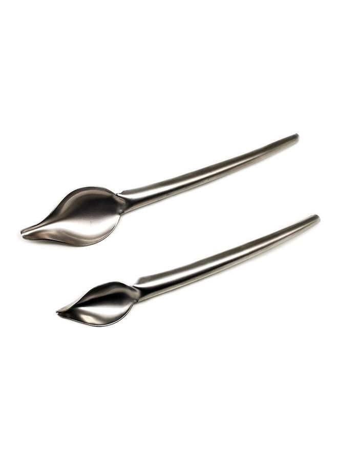 NIBEMINENT 2-Piece DIY Stainless Steel Spoon Set Silver - Image 2