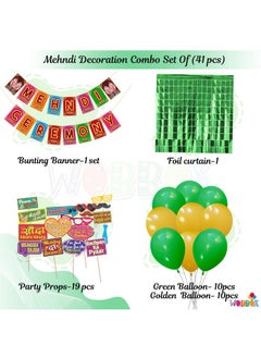 WOBBOX Mehendi Ceremony Decoration Items, Mehandi Decoration Items For Marriage, Haldi Ceremony-Fp3894  - Image 2
