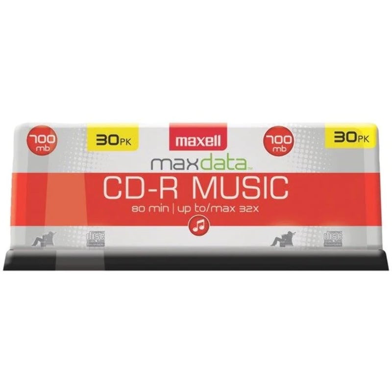Maxell – 625335, Premium Quality Noise free Surface Playback Recordable CDs 700Mb Storage – 32x, Write Speed 80 minutes - Blank CDs, CD Storage & Reusable Spindle Case Holder – 30 Pack - Image 4